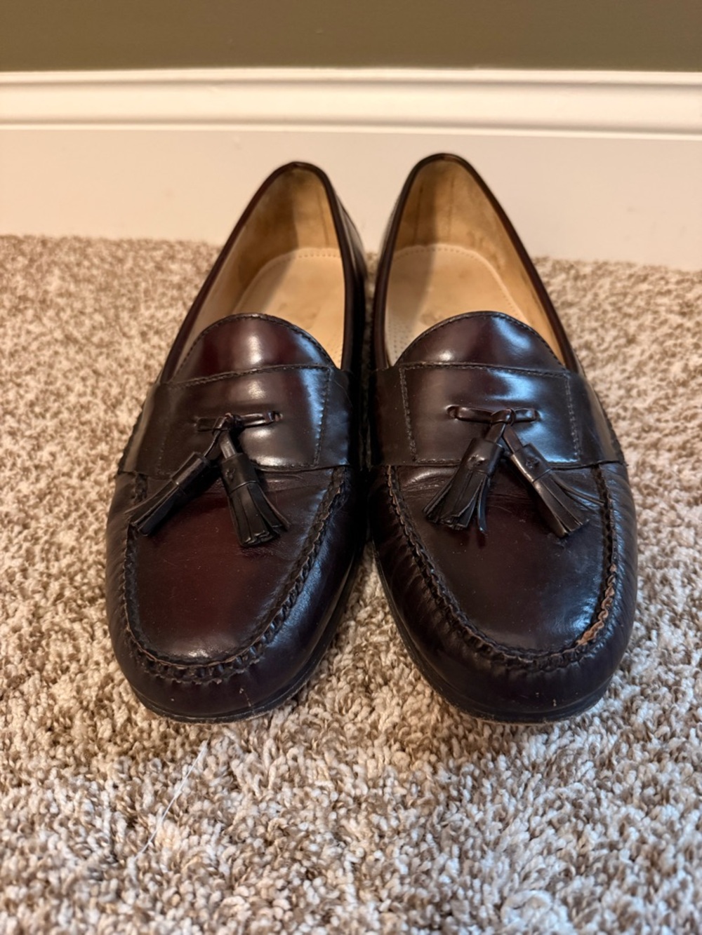 Cole HAAN Tassel Loafers in Dark Brown